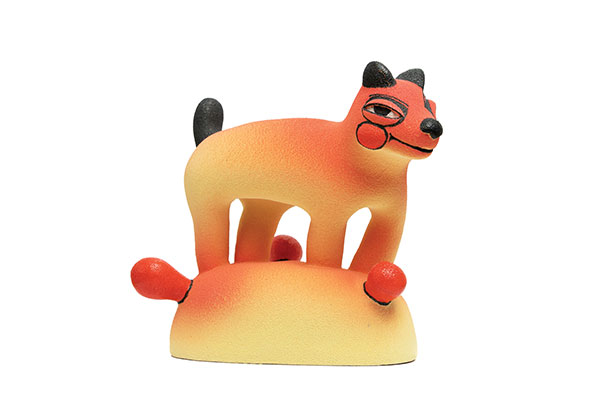 9 Play with Me, 11½ in. (29 cm) in length, chamotte clay, underglaze, engobe, high-fire glaze, 2020. Photo: Dzikie Studio.
