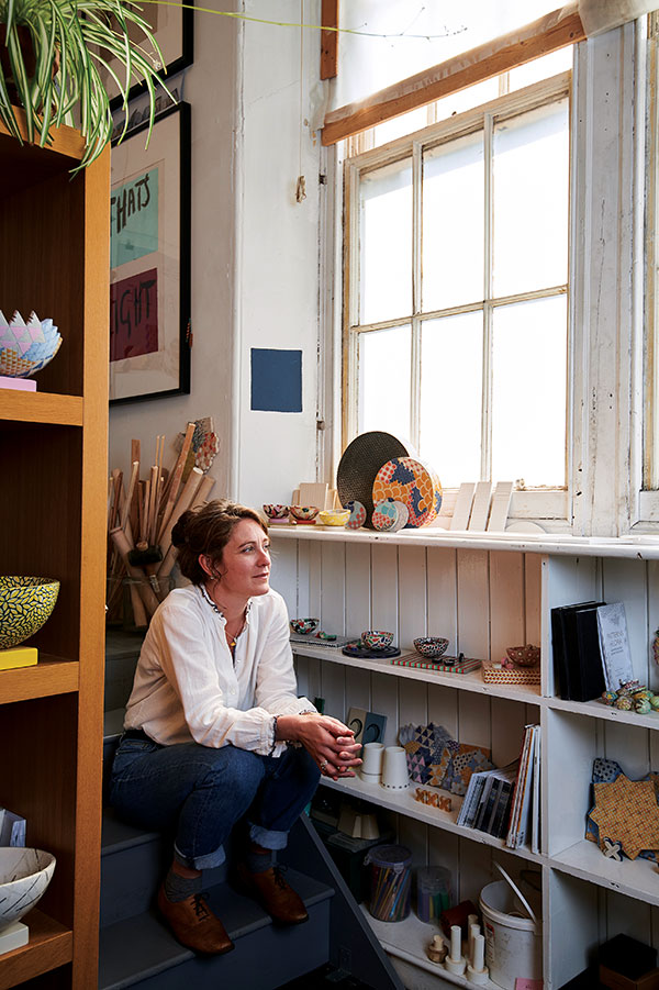 3 Frances Priest in her studio space at Abbeymount Studios, Edinburgh. Photo: Shannon Tofts.