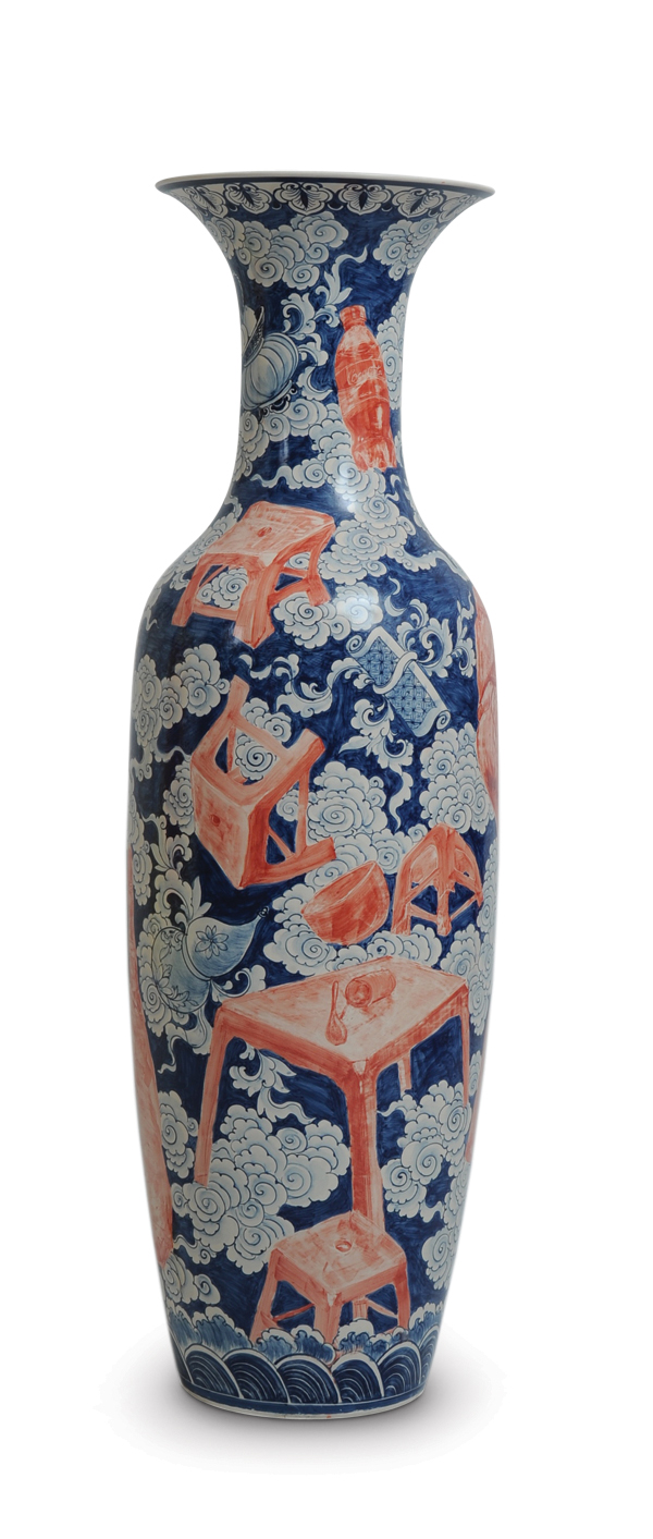 5 Bui Cong Khanh’s Same Script, Different Case, 4 ft. (1.3 m) in height, hand-painted porcelain, 2011.