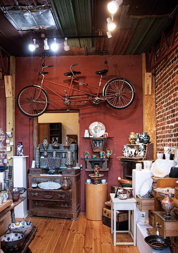 3 View of the gallery showing the tandem bicycle displayed on back wall. Photo: Silvia Ferrari-Palmer.