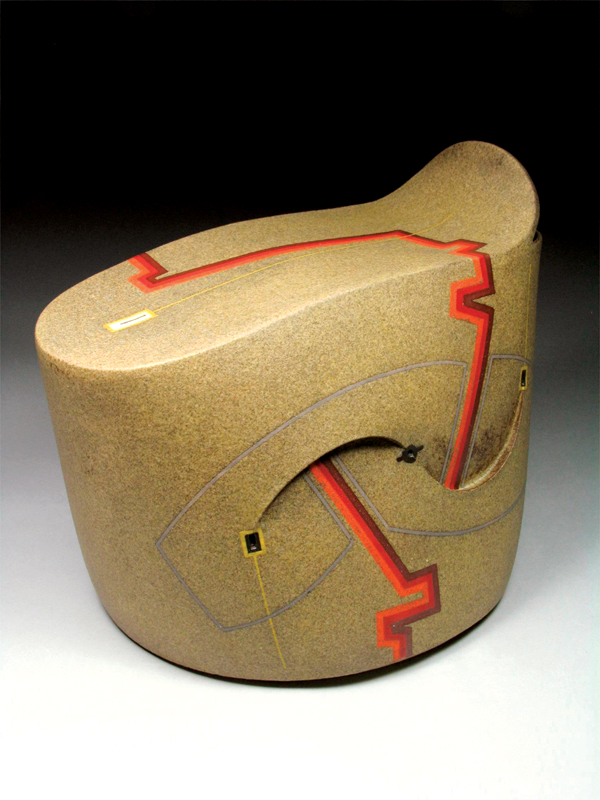5 Untitled, 8½ in. (22 cm) in width, stoneware, 2016.