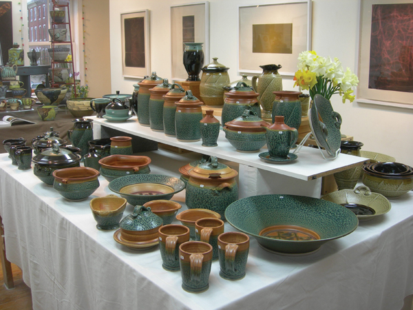 7 Royce Yoder’s work on display at the Neighborhood Potters studio and showroom.
