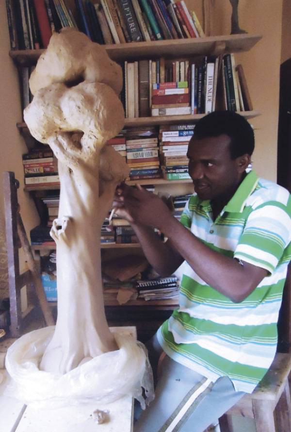 6 Ato Arinze working in his studio in Lagos, Nigeria.