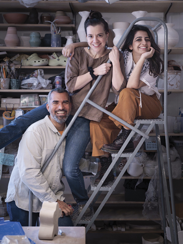 Left to right: Emiliano Garcia, Cor Garcia-Held, and Urooj Khan. Not pictured: Nia Thomas. Photo: Alex Olson.