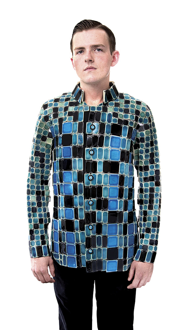 3 Shae Bishop's Shirt (detail), 2016. 3 Shirt (worn by Bishop), 2016. Photo: Mercedes Jelinek.