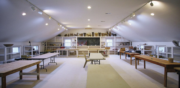 1 The second floor of our studio where most of our workshops are held.