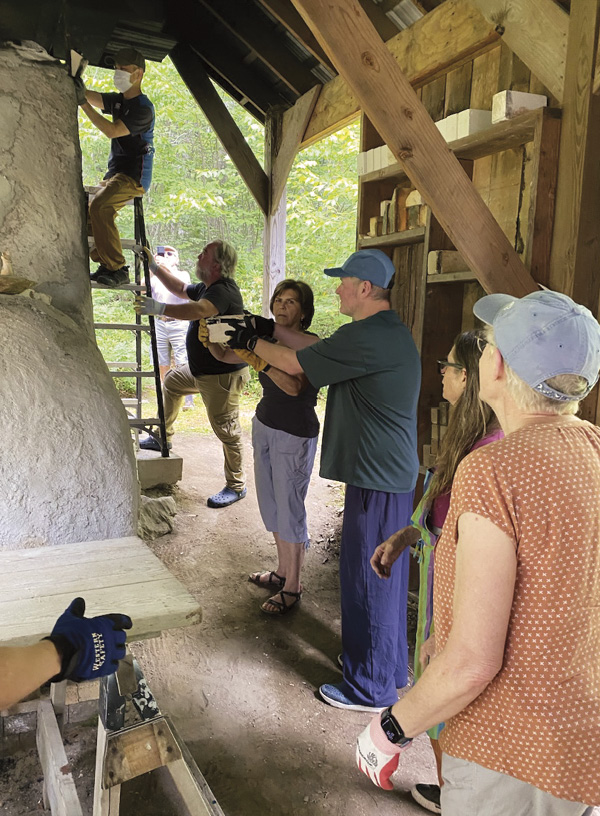 9 Unloading with members of The New England Wood Firing Conference.