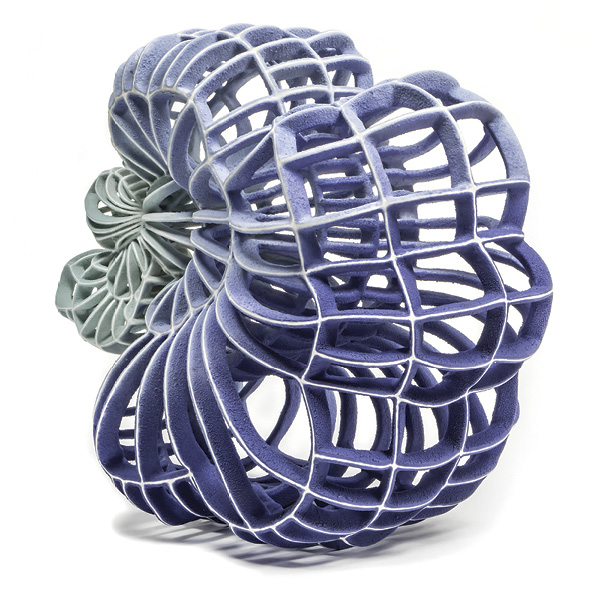 5 Shiyuan Xu’s Hybrid #5, 20 in. (51 cm) in width, porcelain paperclay, glaze, 2023.