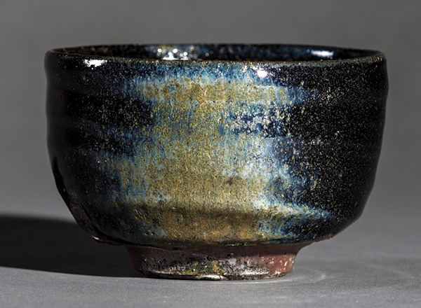 6 Teabowl, 5 in. (13 cm) in width, stoneware, creek clay with kiln flashing, 2017.