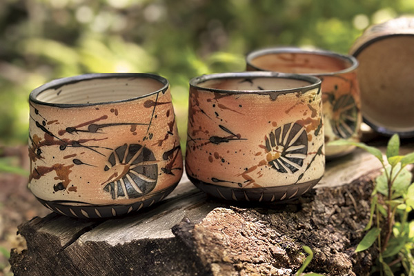 6 Diana Adams’ wood-fired pots.