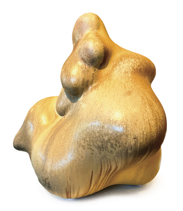 4 Chris Gustin's Spirit Series, #2505, 19 in. (48.3 cm), stoneware, anagama fired, 2025. Photo: Lucy Lacoste Gallery.