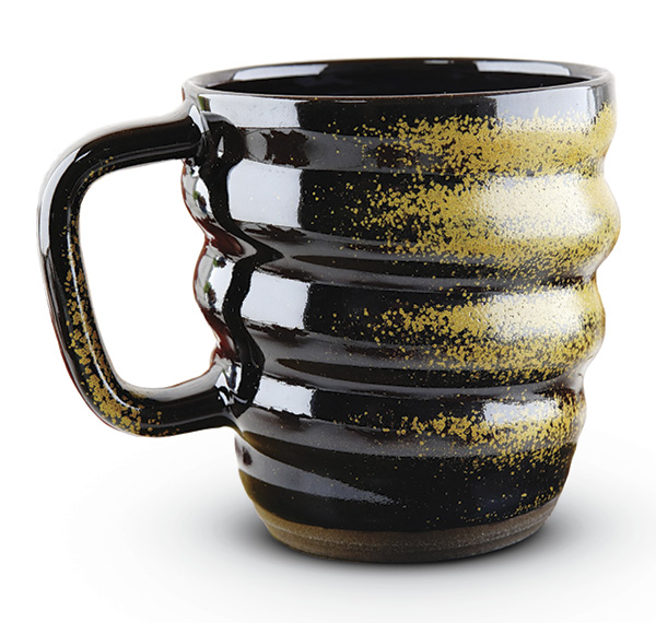 Joe Thompson's Fireside Swirly Mug with extruded D-shaped handle.