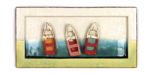 2 Amanda Jaffe’s Frontera II, 6 in. (15 cm) in height, cone-10 porcelain.