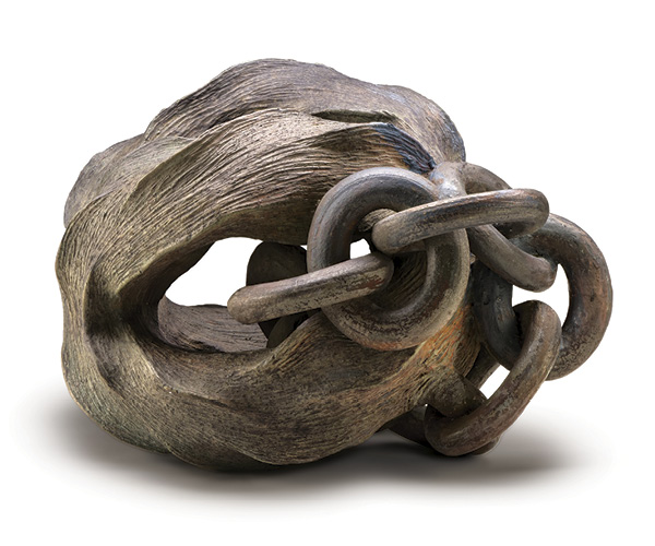 4 Syd Carpenter’s Untitled, 20 in. (50.8 cm) in width, ceramic, glaze. (Collection of Danny Simmons). Photo: Jack Ramsdale.