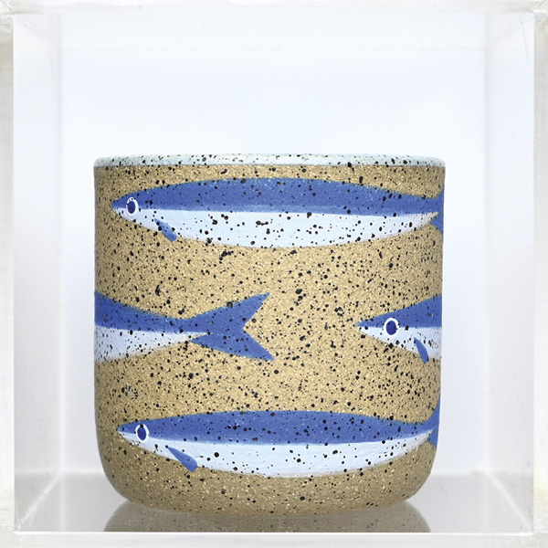 2 Hannah Groff’s Smaller Fry (blue period), 2¾ in. (7 cm) in height, stoneware, glaze, 2024. Photo: Courtesy of The Clay Studio.