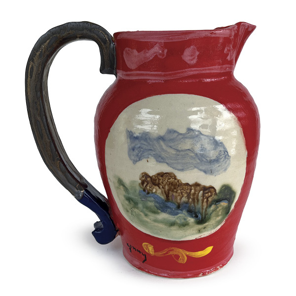 1 Staffordshire-inspired Pitcher, 11 in. (27.9 cm) in height, stoneware, underglazes, oxides, 2025.