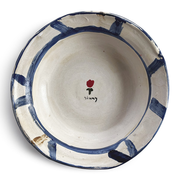 7 Platter, 12 in. (30.5 cm) in diameter, stoneware, underglazes, oxides, 2024.