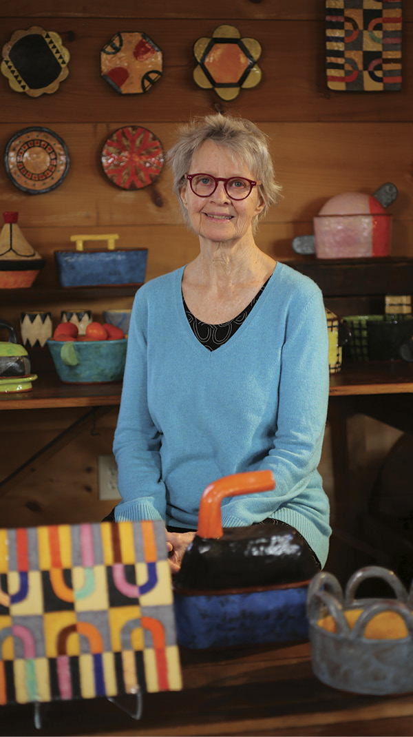 3 Holly Walker in her studio showroom in Randolph, Vermont, 2025.