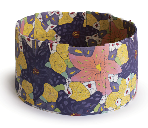 Flowerbomb Purple, 8⅔ in. (22 cm) in diameter, colored Limoges porcelain, 2024.