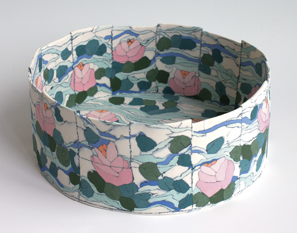 8 In the Pond, 9 in. (23 cm) in diameter, colored Limoges porcelain, 2025.