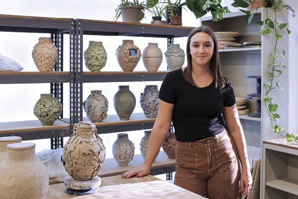Portait of Abbey Peters in her studio.