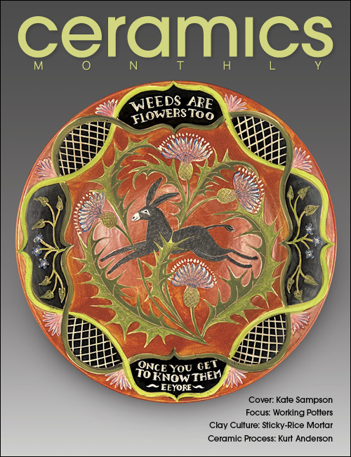 June/July/August 2026 Ceramics Monthly front cover featuring Kate Sampson