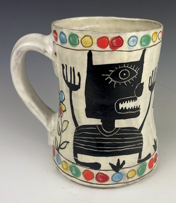 12 Kurt Anderson's Mug, 7 in. (17.8 cm) in height, stoneware, slip, glaze, 2026.