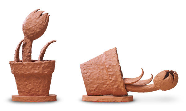 2 Anna Graef’s Troping, 36 in. (91 cm) in width, earthenware, 2026. Photo: Andrew Casteñeda Photography.