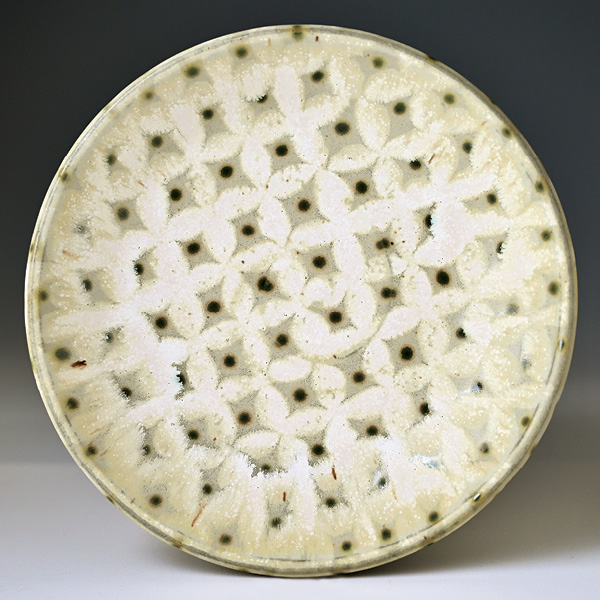 5 Lucy Fagella's Platter, 12 in. (30.5 cm) in diameter, wheel-thrown stoneware, glaze, fired and slow-cooled in oxidation to cone 6.