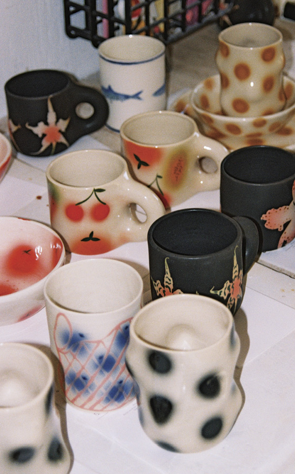 10 Working in series, Wheeler decorates her work with fruit, florals, animals, and polka-dot patterns. Photo: Kris Hayden (@parallelparking).