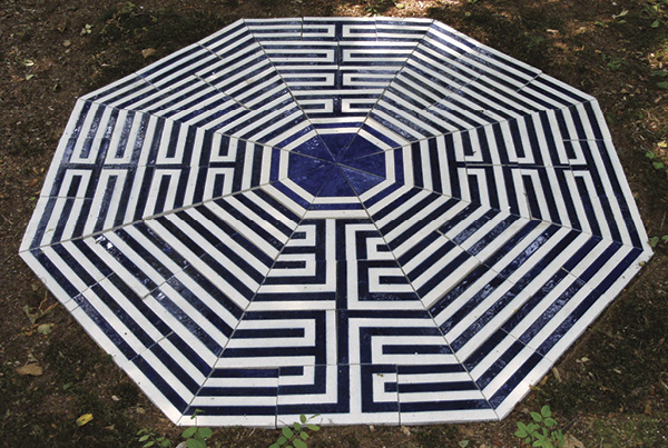 9 Labyrinth, 5 ft. 3 in. (1.6 m) in diameter, stoneware, 2004.