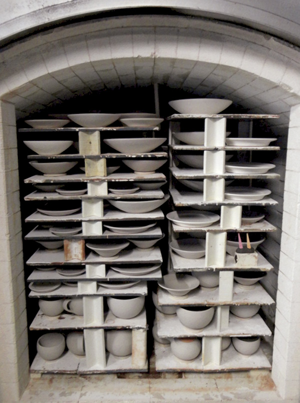 6 A fully loaded gas kiln ready for a reduction firing.