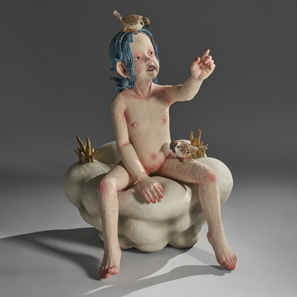 3 Shih-chih Lin’s True Colors No. 2, 17¾ in. (72 cm) in height, clay, 2023.