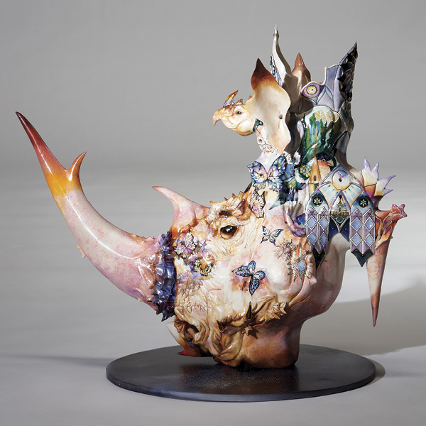 5 Shih-hwa Lee’s Fairy Shoes, 17 in. (43 cm) in height, translucent porcelain, 2023.
