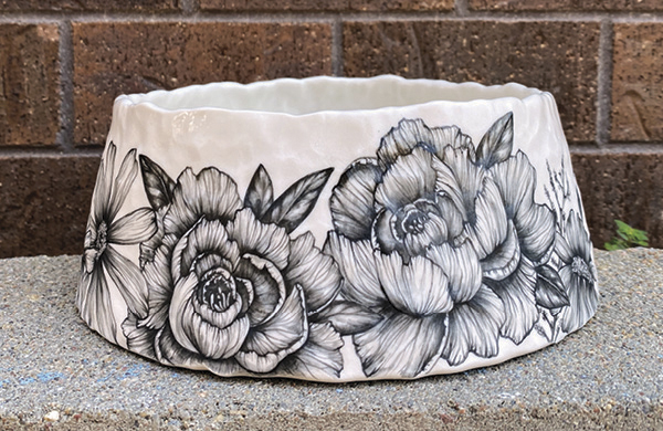 3 Mallory Wetherell’s Peony Bowl, porcelain, 2025.
