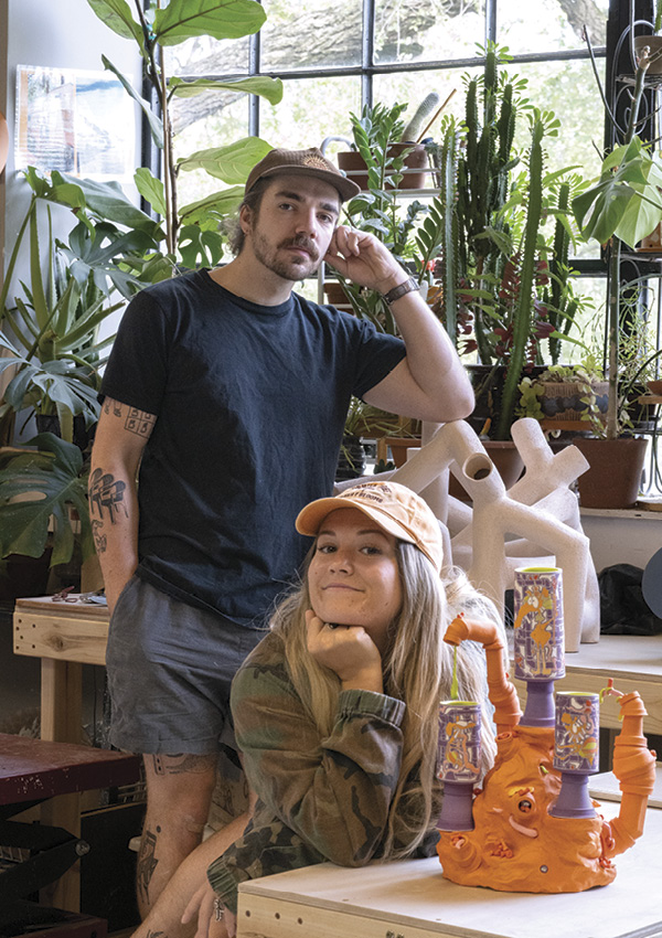 1 Austin Coudriet and Sarah Anderson at their private studio in Indianapolis, Indiana, 2025.