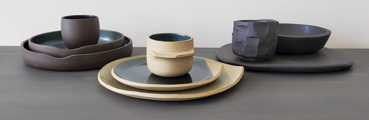 1 A United Family Eats from the Same Plate, stoneware.