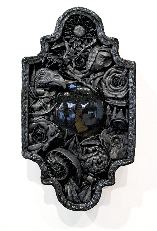1 Gina Pisto's portal III, 22 in. (55.9 cm) in height, stoneware, glaze, fired in oxidation to cone 6, 2024.