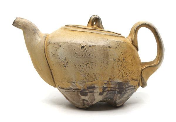 1 Heather Lepp's Teapot, 8 in. (20.3 cm) in width, earthenware, low-fire soda, 2024.