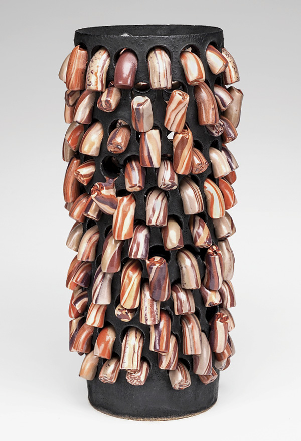 1 Maxwell Henderson's Vessel, 13 in. (33 cm) in height, 2024. Stoneware, glaze, fired in oxidation to cone 6, refired in oxidation to cone 06.