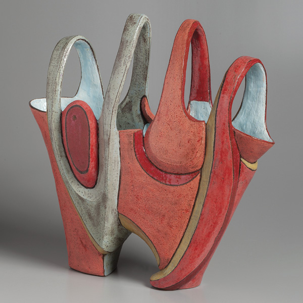 2 Julie Peck’s Red Basket, 21 in. (53.3 cm) in height, earthenware, 2024.