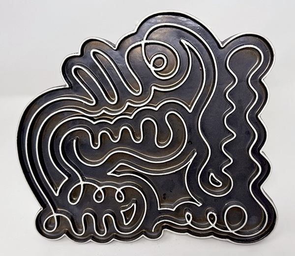 5 Marek Jacisin’s Rabbit in the Cloud, 12 in. (30.5 cm) in height, 3D-printed stoneware, 2024.