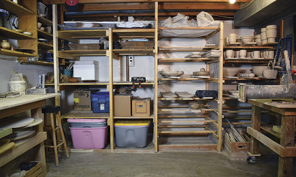 Joe Singewald's studio in Cold Spring, Minnesota.