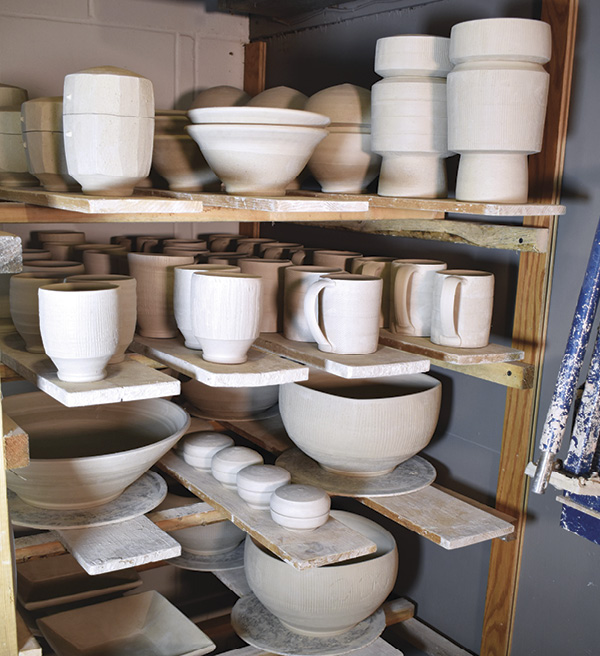 Joe Singewald's studio in Cold Spring, Minnesota.