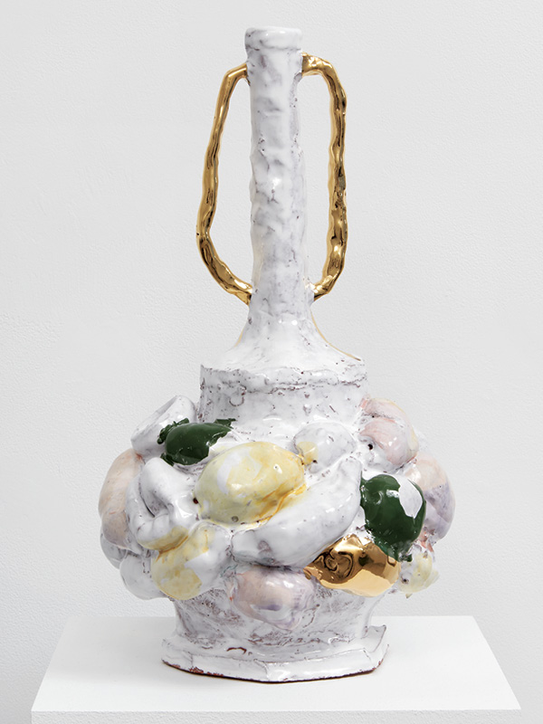 1 Joanna Powell’s Fruit Vessel with Tiny Arms. Photo: Alan Weiner. Courtesy of Greenwich House Pottery.