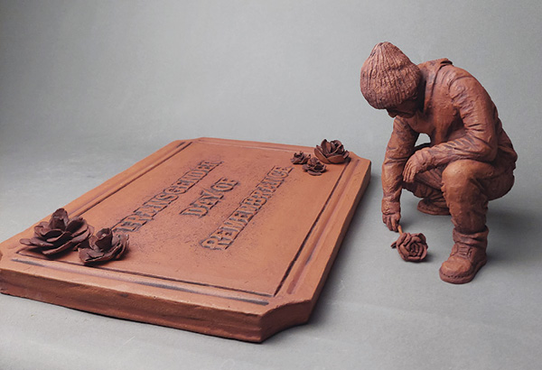 1 Mac McCusker’s Bring Me My Flowers While I’m Alive, 16 in. (41 cm) in height, ceramics.