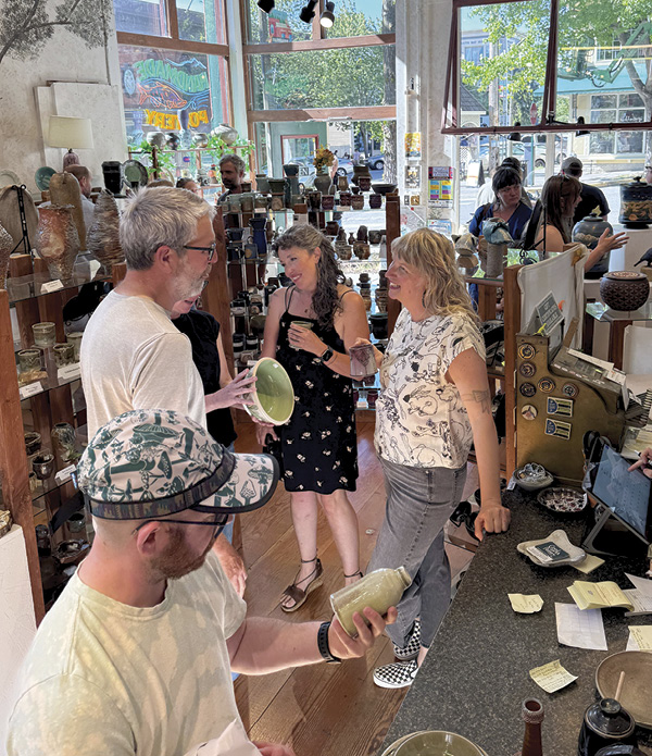 5 Full house during Erica Davidson’s solo show opening reception, July 2025. Photo: AnnMarie Cooper.