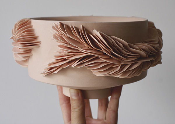 7 Olivia Walker's Porcelain Wrapping Bowl, 6 in. (15 cm) in diameter, colored porcelain, 2025.
