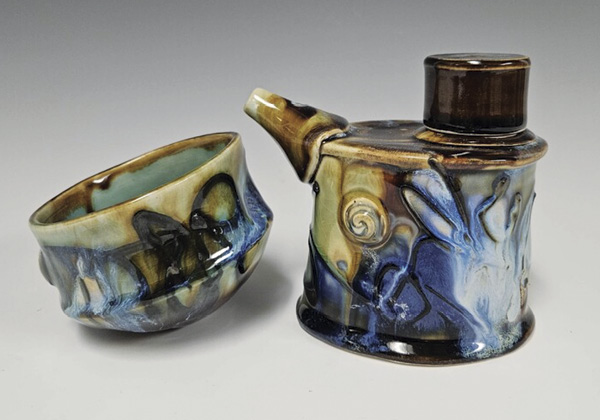 1 Angel Brame’s Whiskey for One, 5 in. (13 cm) in width, ceramic.