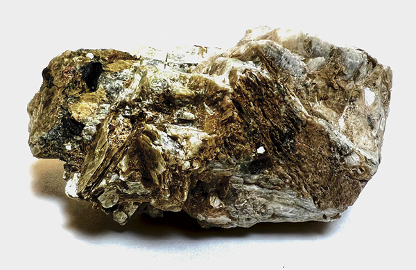 1 Tantalite and Monazite in Albite with Muscovite Mica and Spessartine, an ore that contains Lanthanum. Photo courtesy of Lora Robins Gallery, University of Richmond.